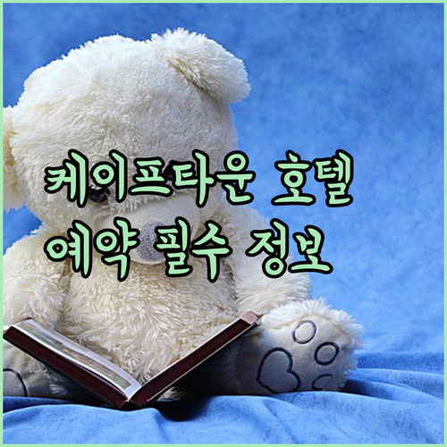 케이프타운 공항 호텔 예약 전 꼭 확인해야 할 정보들…