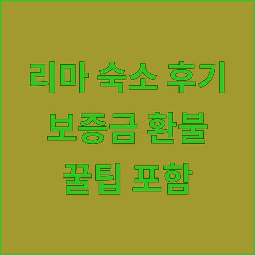 리마 산 이시드로 숙박 대즐러 바이 윈덤 리마 후기 보증금 환불 정보 포함