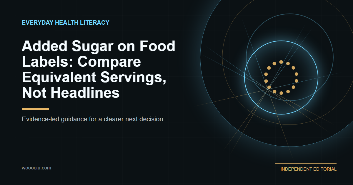 Added Sugar on Food Labels: Compare Equivalent Servings, Not Headlines