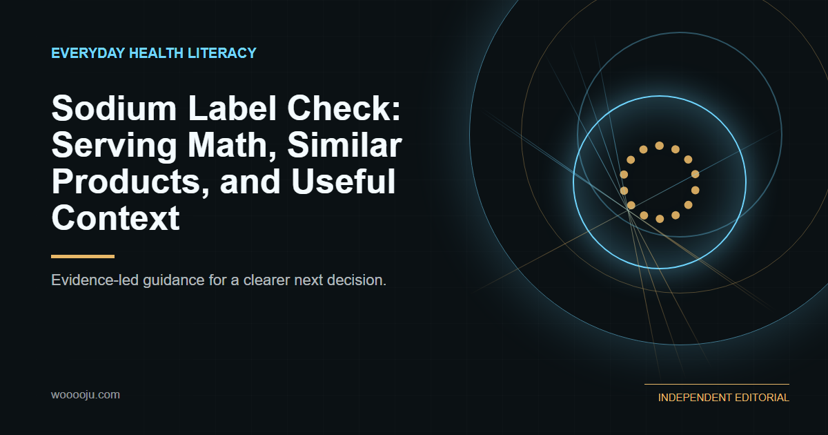 Sodium Label Check: Serving Math, Similar Products, and Useful Context