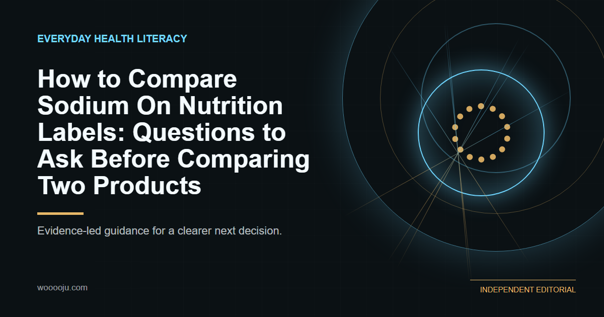 How to Compare Sodium On Nutrition Labels: Questions to Ask Before Comparing Two Products
