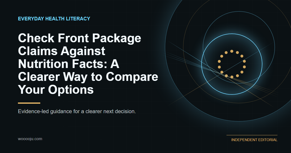 Check Front Package Claims Against Nutrition Facts: A Clearer Way to Compare Your Options