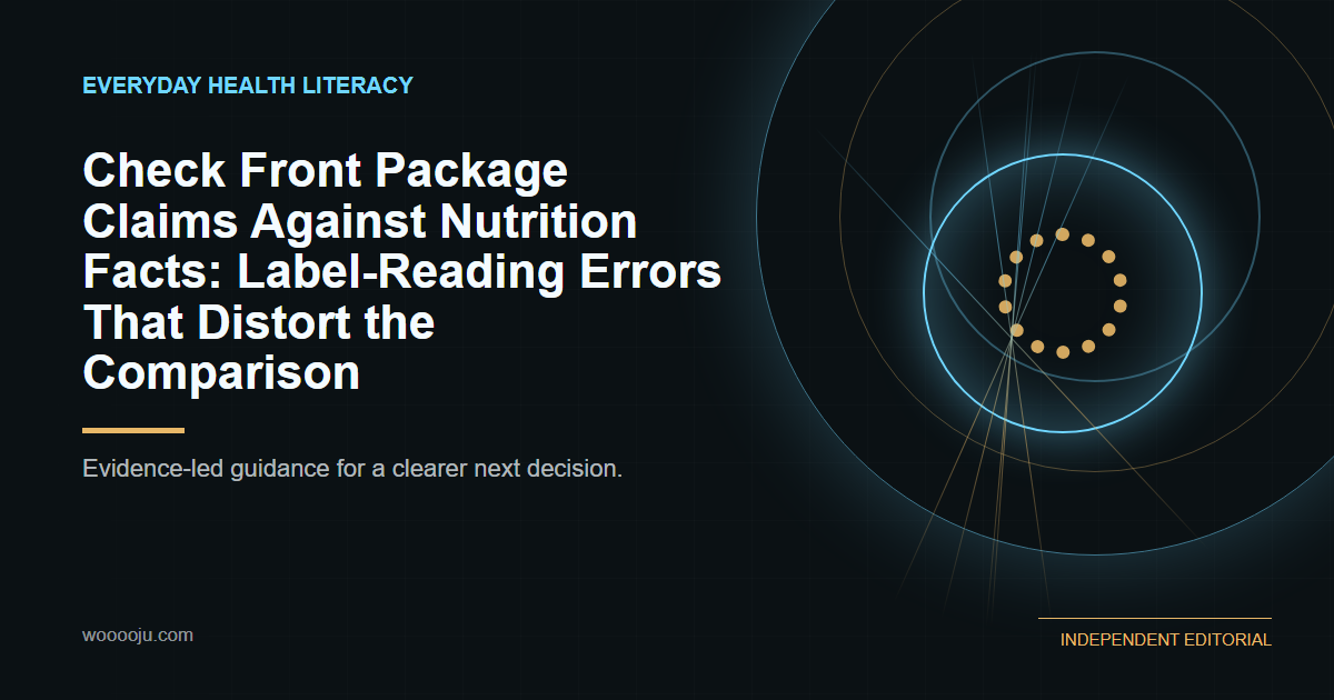 Check Front Package Claims Against Nutrition Facts: Label-Reading Errors That Distort the Comparison